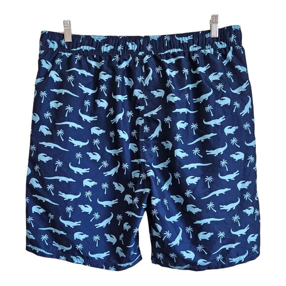 MOUNTAIN AND ISLES Men XXL 2XL Swim Trunks Shorts Blue Alligators Mesh Lined 8" - Picture 6 of 6